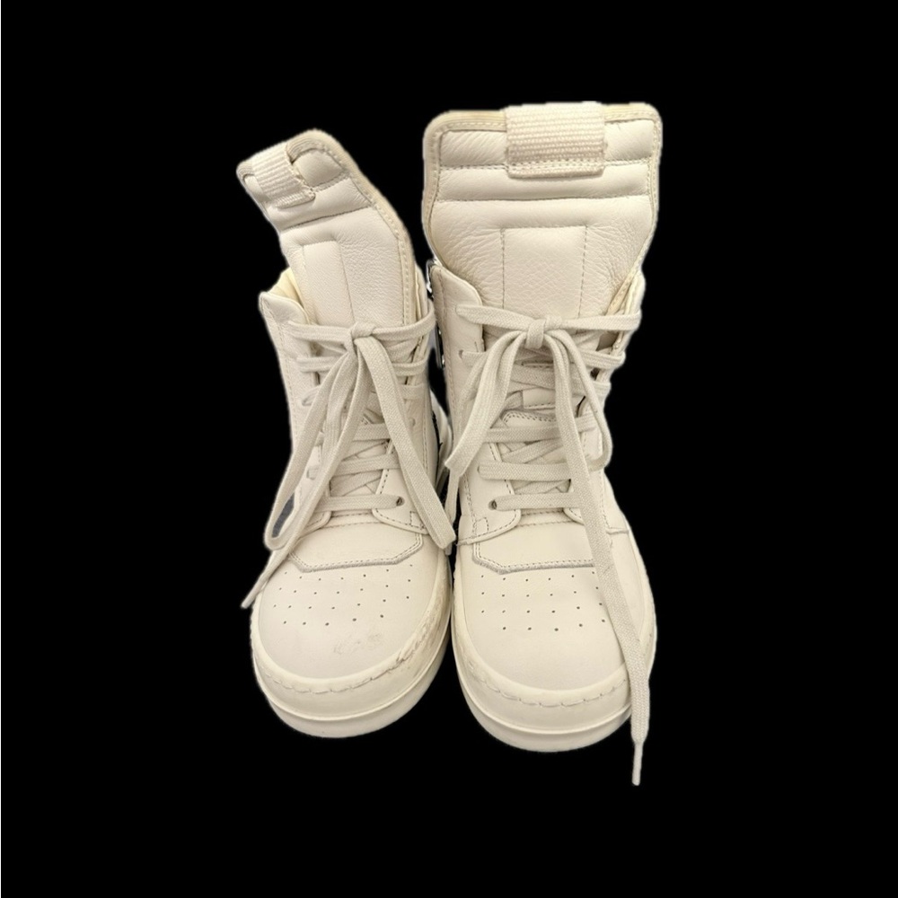 RICK OWENS KIDS Size EU28/US 11 Geobasket leather high-top sneakers - Picture 4 of 15